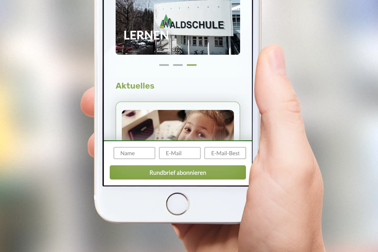 Mobile Optimierung der Waldschule Degerloch Webseite – Projektansicht 3