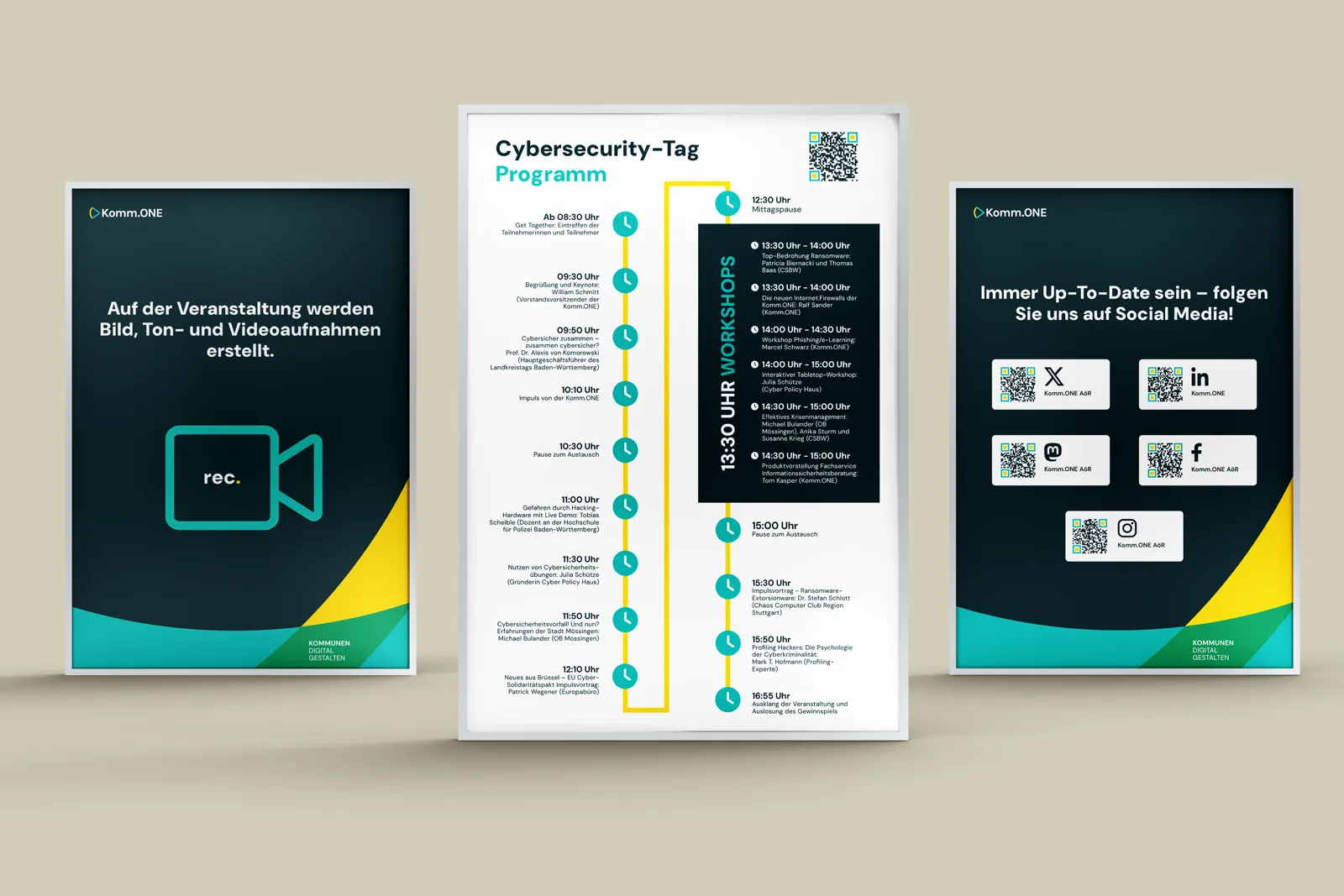 Plakate für den Cybersecurity-Tag