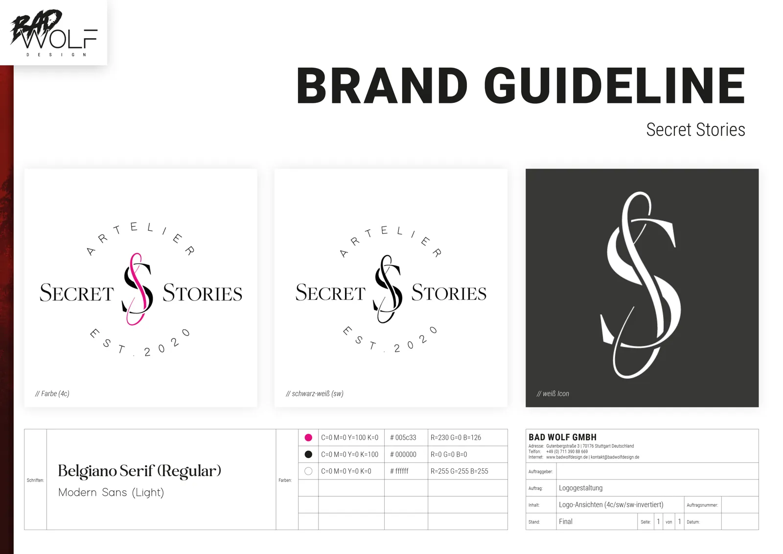 Neues Logo für Secret Stories – Projektansicht 2
