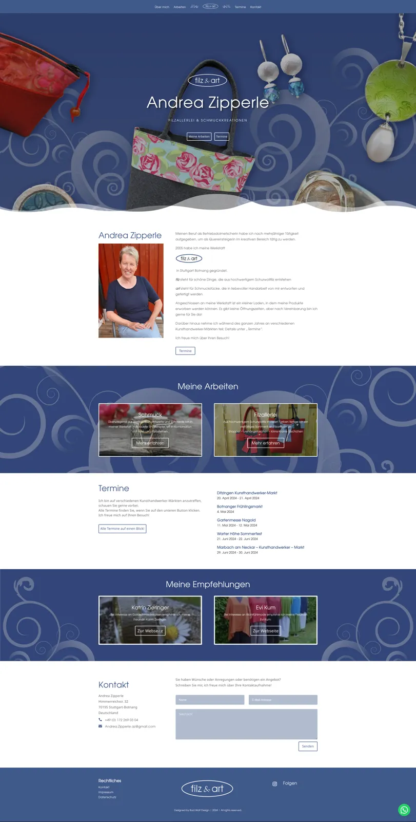 Andrea Zipperle – Webseiten Upgrade – Projektansicht 6
