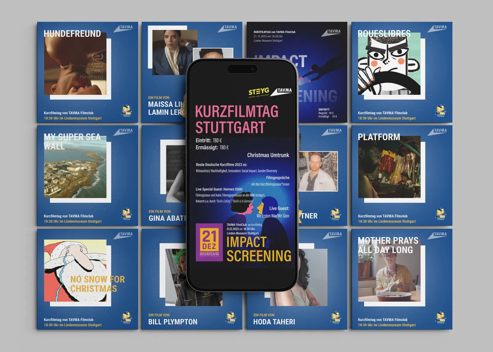 Werbeanzeigen für den TAVMA Kurzfilmtag – Projektansicht 4