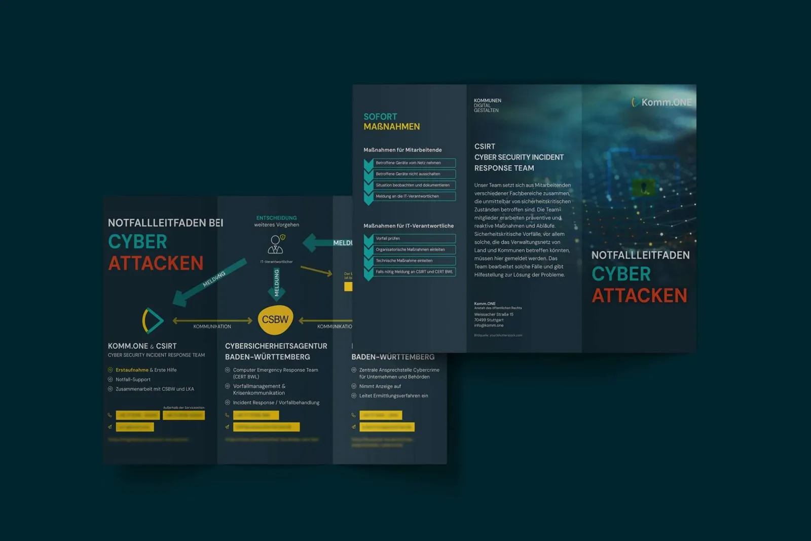 Cyber Security Flyer für Komm.ONE – Projektansicht 2