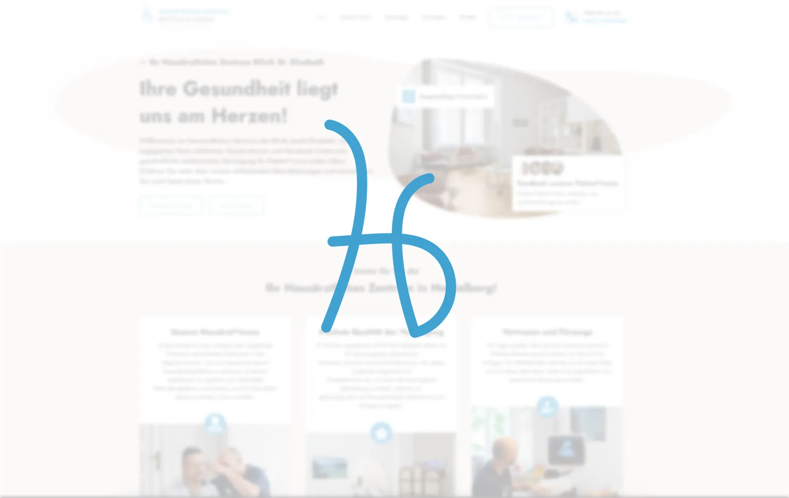 Animierte Logos als Preloader für die Webseiten der Klinik St. Elisabeth, Ansicht 1