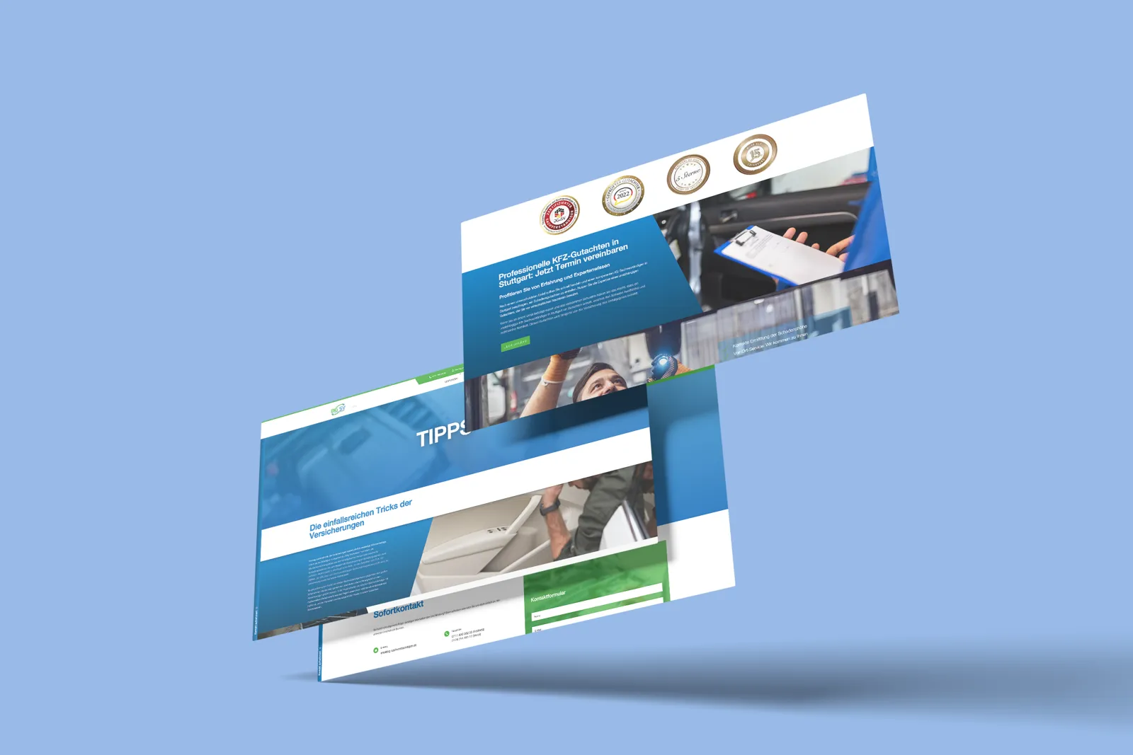 Die neue Webseite für BIG Sachverständigen, Ansicht 1