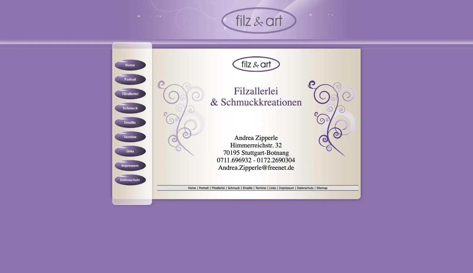 Andrea Zipperle – Webseiten Upgrade, Ansicht 2