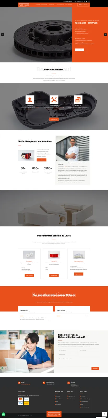 Fast Layer – 3D Druck OnlineShop, Ansicht 2