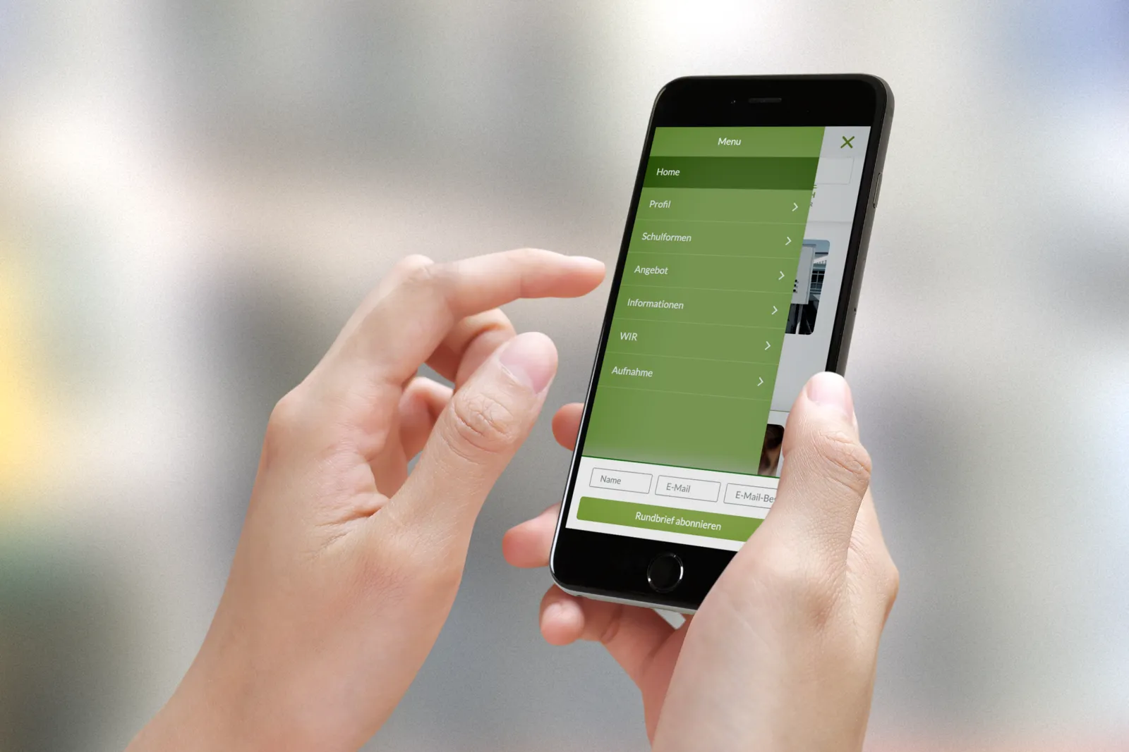 Mobile Optimierung der Waldschule Degerloch Webseite – Projektansicht 2