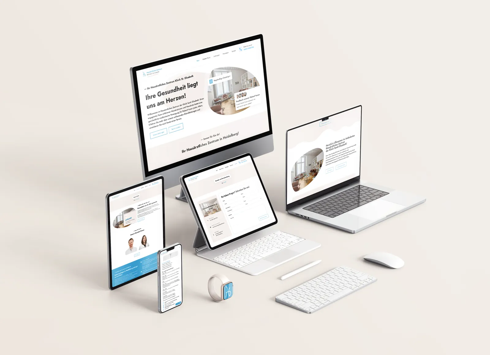 Webseite für das HZ Heidelberg, Ansicht 1