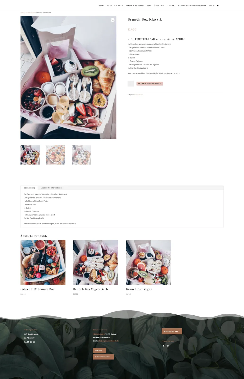 Cupcakes & Bagels Webshop, Ansicht 3